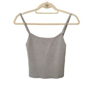 PIPPA THE LABEL Knit Cropped Tank Sage Grey NWT‎ Small